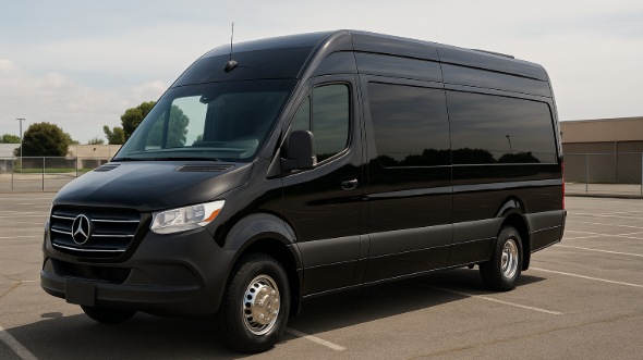Exterior of Charter Bus Company Mount Prospect's 14 Passenger Sprinter Limousine in Mount Prospect