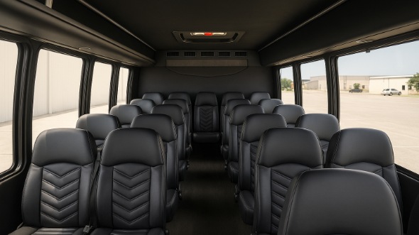 Interior of Charter Bus Company Elgin's 25 Passenger Minibus in Elgin