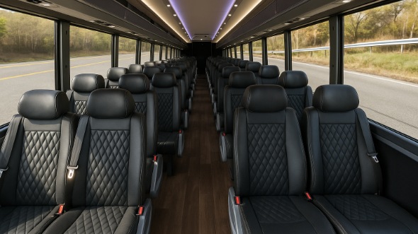 Interior of Charter Bus Company Elgin's 28 Passenger Minibus in Elgin