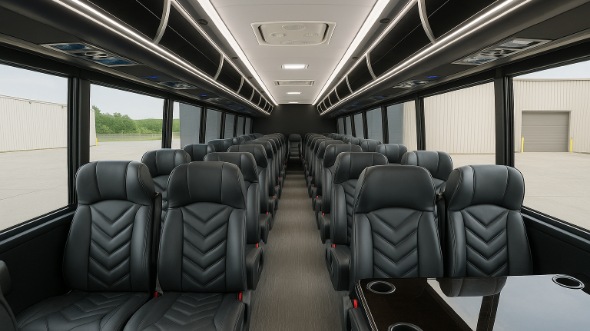 Interior of Charter Bus Company Elgin's 30 Passenger Minibus in Elgin
