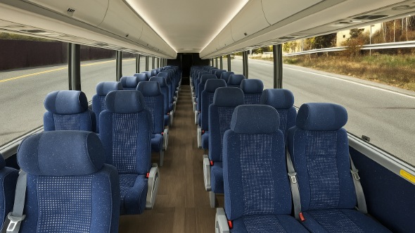 Interior of Charter Bus Company Elgin's 35 Passenger Minibus in Elgin