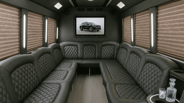 40 passenger party bus interior