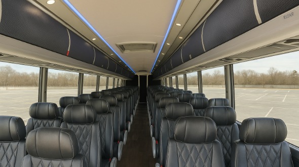 Interior of Charter Bus Company Elgin's 45 Passenger Charter Bus in Elgin