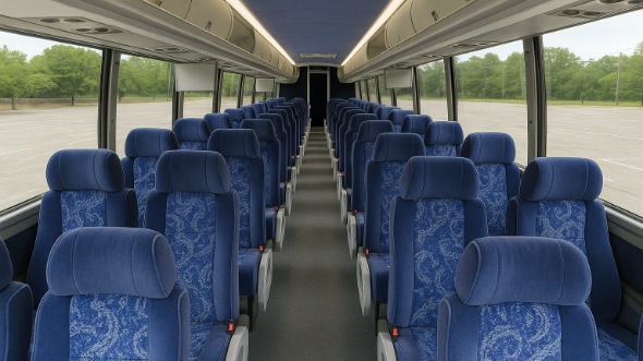 Interior of Charter Bus Company Elgin's 46 Passenger Charter Bus in Elgin