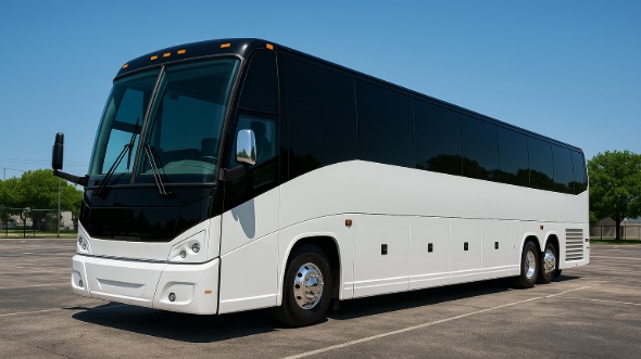 Exterior of Charter Bus Company Elgin's 47 Passenger Charter Bus in Elgin