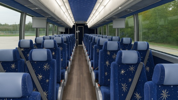 Interior of Charter Bus Company Elgin's 51 Passenger Charter Bus in Elgin