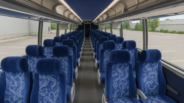 Interior of Charter Bus Company Elgin's ADA Charter Bus in Elgin